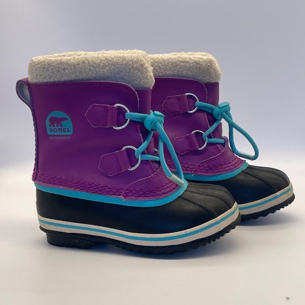 Sorel Yoot Pac Youth Waterproof Leather Winter Snow Boots – Size 12 - Picture 5 of 14